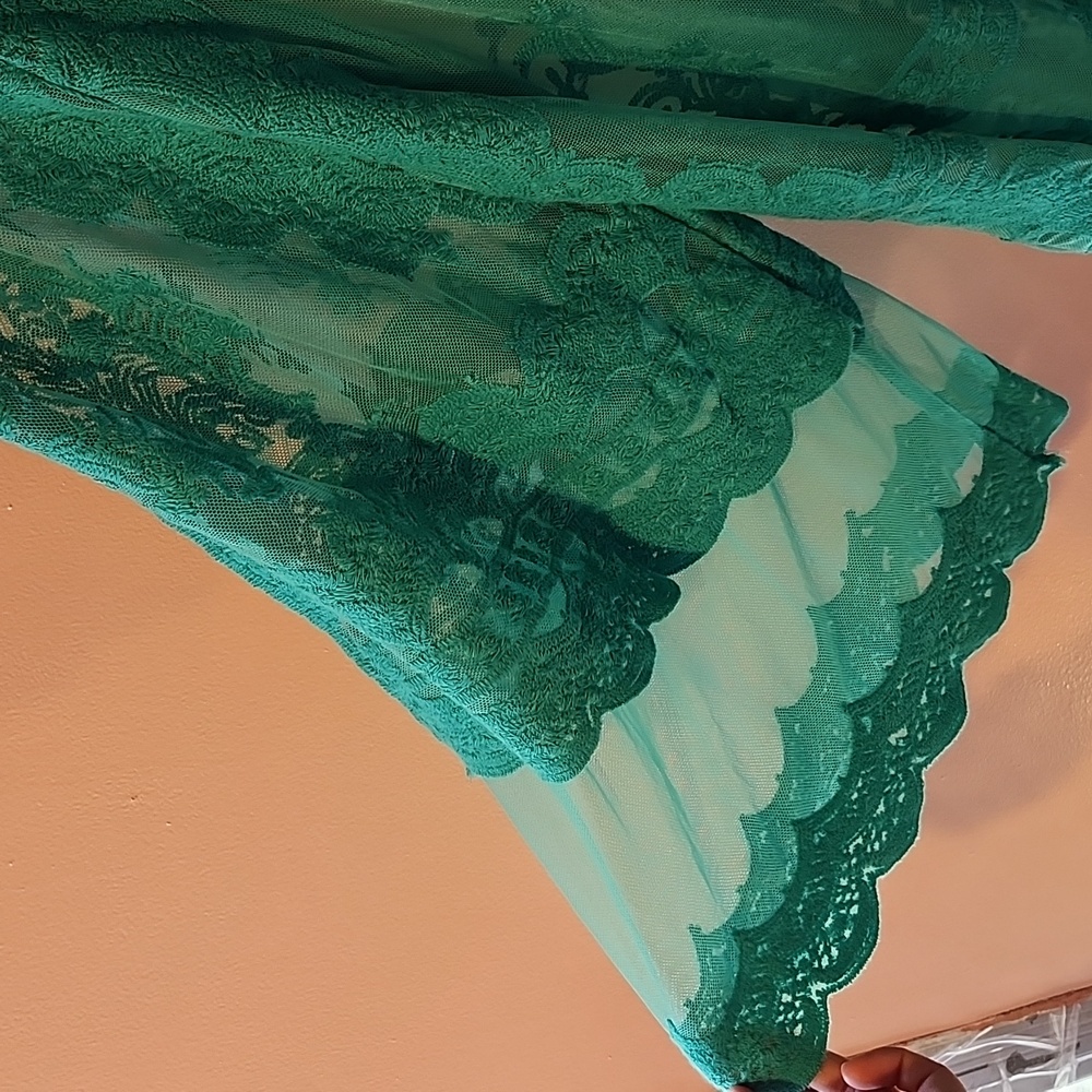 Umgee Turquoise Lace Cover-up - Picture 2 of 7
